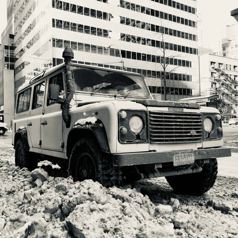 Off-road 4x4 in snow